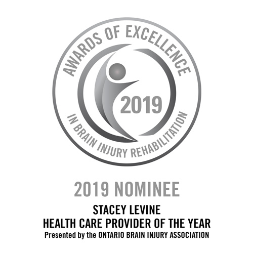 Stacey Levine was nominated in 2019 for the Health Care Provider of the Year in the Award of Excellence in Brain Injury Rehabilitation