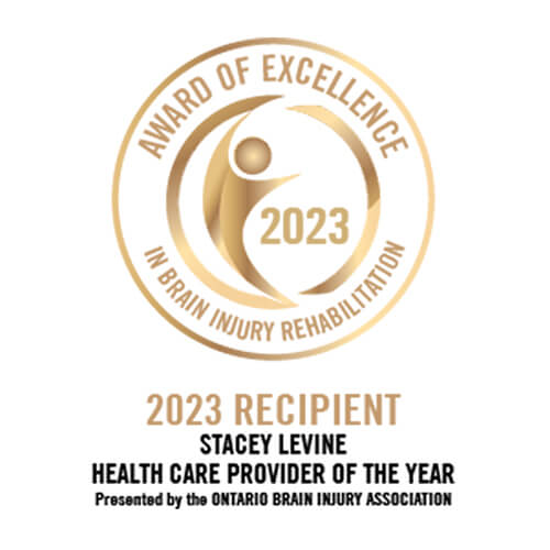 Stacey Levine was the recipient in 2023 for the Health Care Provider of the Year in the Award of Excellence in Brain Injury Rehabilitation